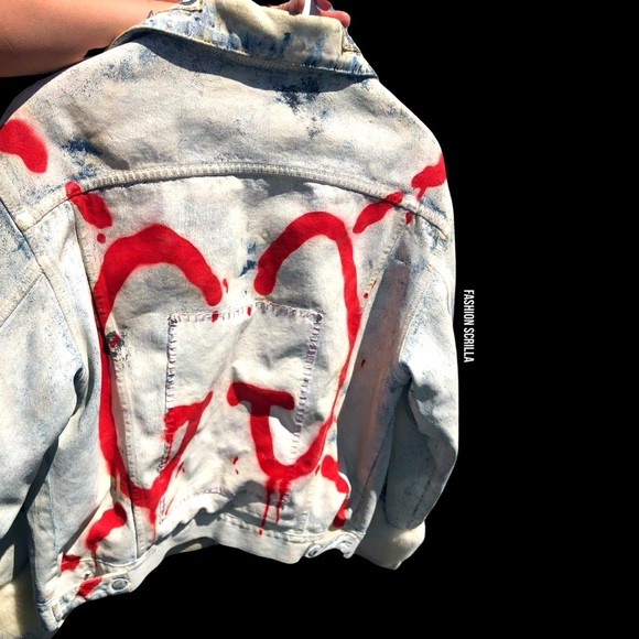 Gucci Trouble Andrew Gucci Ghost Runway Collaboration Logo Denim Mink Fur Jacket - Picture 4 of 17